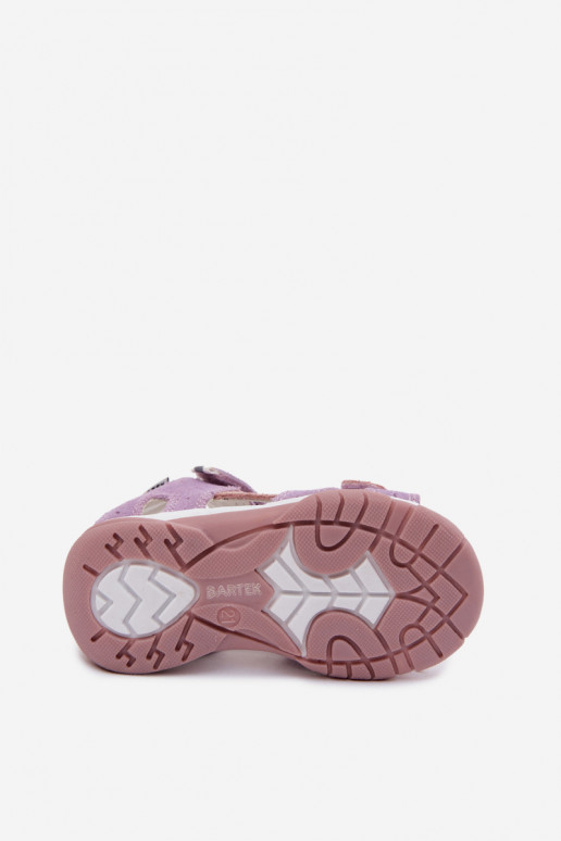 Sandalias de ante Bartek 84409-66 para niños en violeta