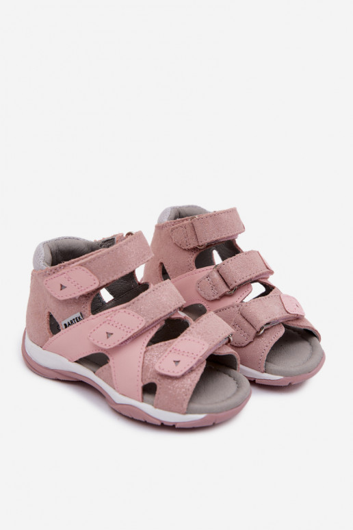 Sandalias brillantes Bartek 84405-85 para niñas en rosa