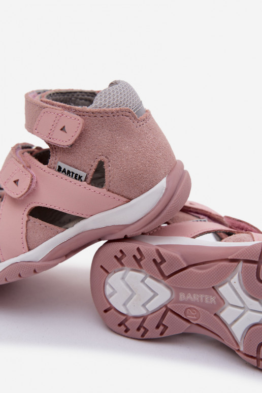 Sandalias brillantes Bartek 84405-85 para niñas en rosa