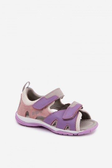 sandalias para niños Piel Bartek 84413-85 color violeta