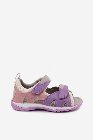 sandalias para niños Piel Bartek 84413-85 color violeta 2