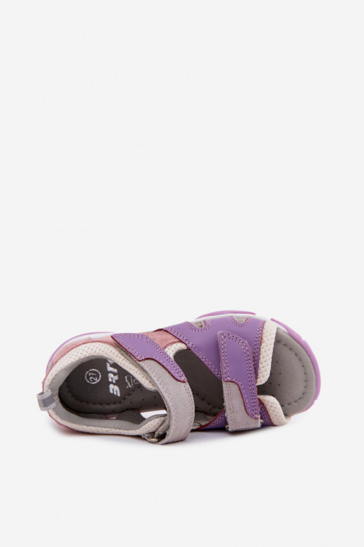 sandalias para niños Piel Bartek 84413-85 color violeta