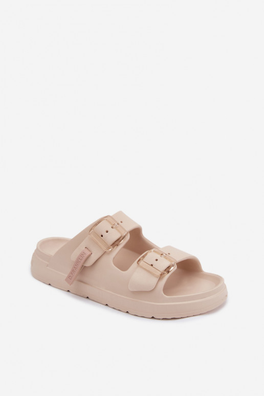 Zapatillas ligeras zapatillas de mujer con hebillas D.Franklin DFSH413003 beige