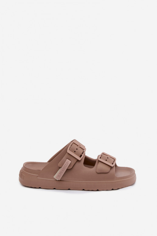 Zapatillas ligeras zapatillas de mujer con hebillas D.Franklin DFSH413004 beige