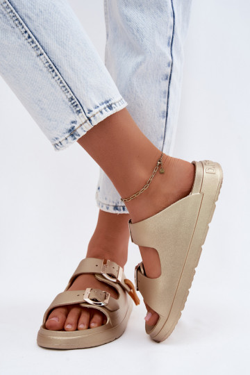 Mules ligeras para mujer D.Franklin DFSH413002 en dorado 2