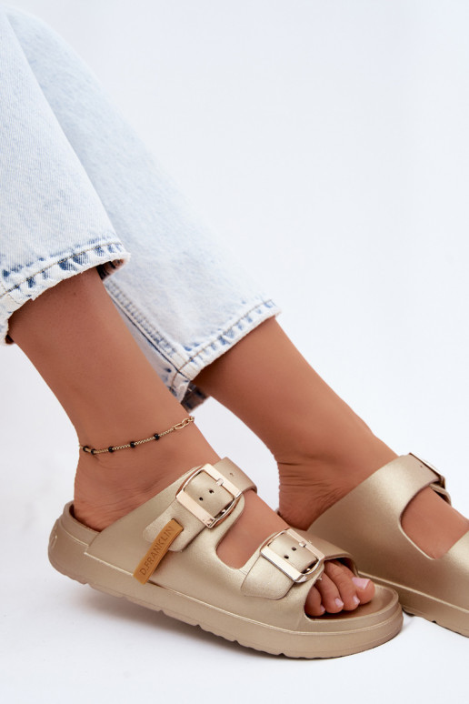 Mules ligeras para mujer D.Franklin DFSH413002 en dorado
