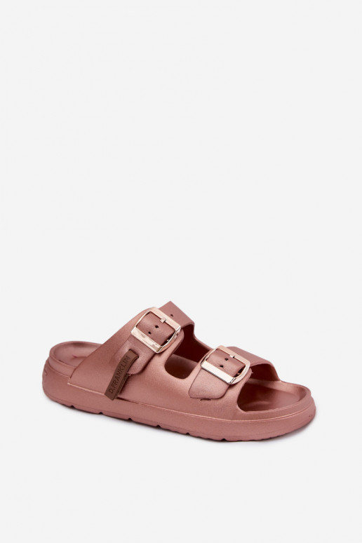 Zapatillas ligeras para mujer con hebillas D.Franklin DFSH413002 color oro rosa