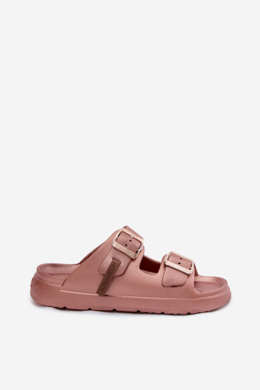 Zapatillas ligeras zapatillas de mujer con hebillas D.Franklin DFSH413002 color oro rosa