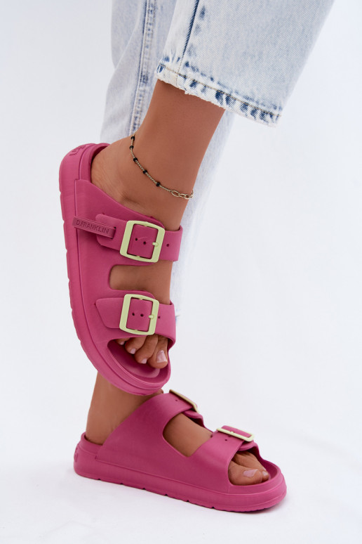 Zapatillas ligeras para mujer con hebillas D.Franklin DFSH413005 color rosa