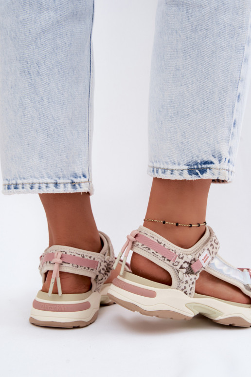 Sandalias de cuero para mujer D.Franklin DFSH406006 color rosa