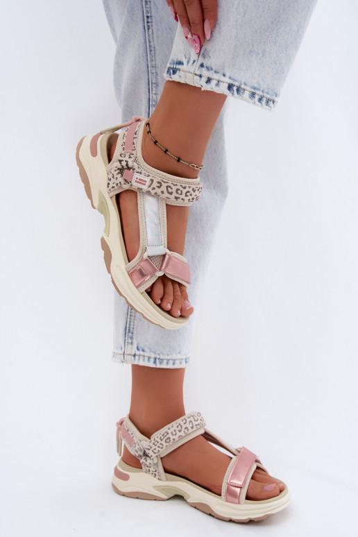 Sandalias de cuero para mujer D.Franklin DFSH406006 color rosa
