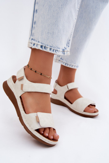 Sandalias de plataforma para mujer color blanco Linora 2