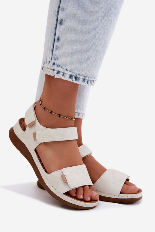 Sandalias de plataforma para mujer color blanco Linora