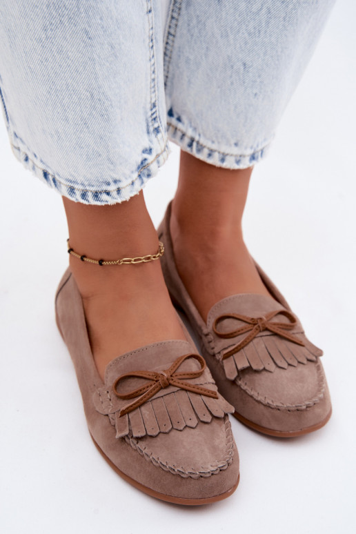 mocasines de mujerActivadoturalnego de gamuzau beige Vantae