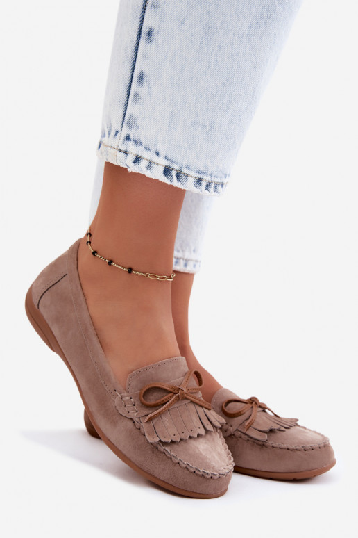 mocasines de mujerActivadoturalnego de gamuzau beige Vantae