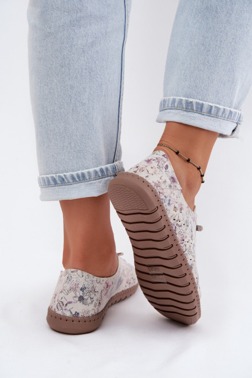 con elementos calados Estampado zapatosActivadoturalnego de gamuzau Colores diferentes Flaria