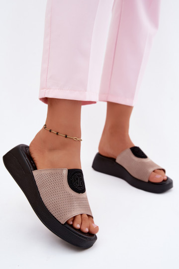 Zapatillas de ante sintético beige para mujer Fablee 2