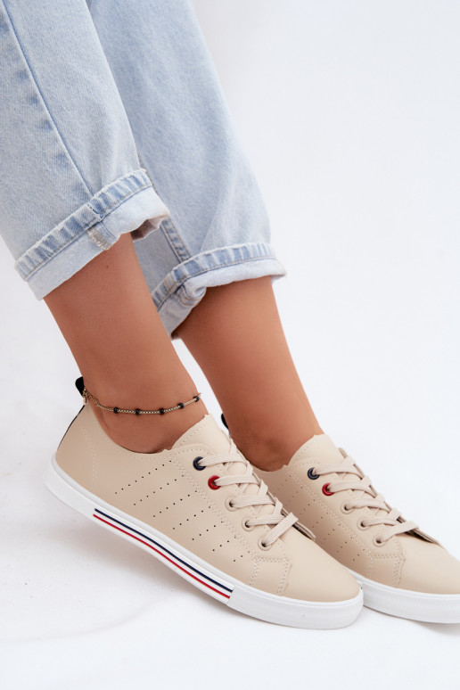 zapatos casuales Zapatillas FemeninoImitacji Skóry beige Tulum