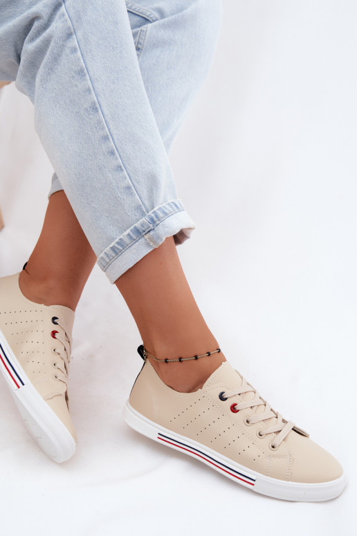 zapatos casuales Zapatillas FemeninoImitacji Skóry beige Tulum