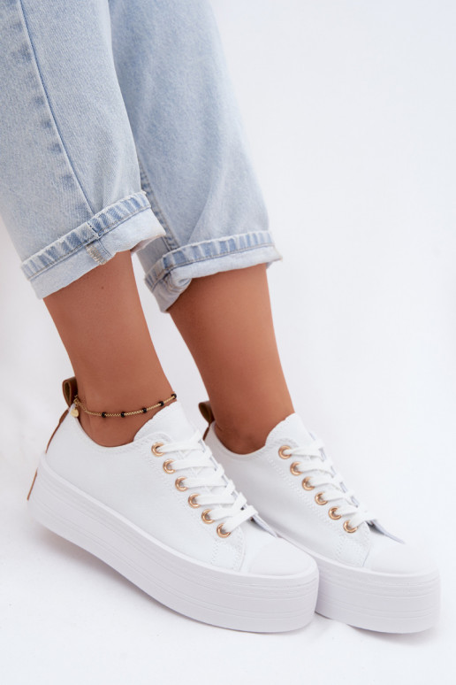 Zapatos casuales blancos con plataforma Amalfi