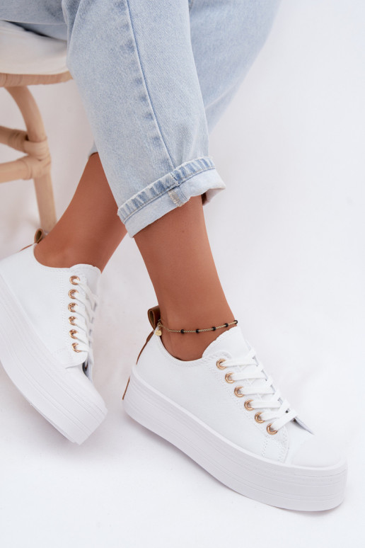 Zapatos casuales blancos con plataforma Amalfi