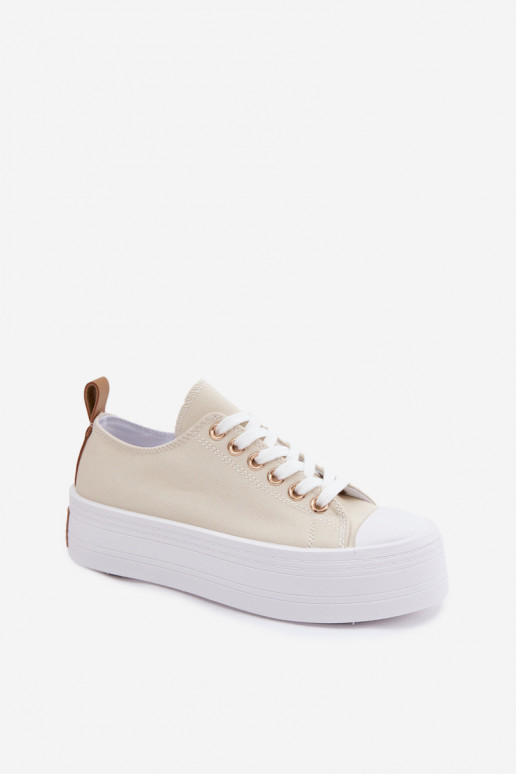 Zapatos de ocio con una plataforma beige Amalfi