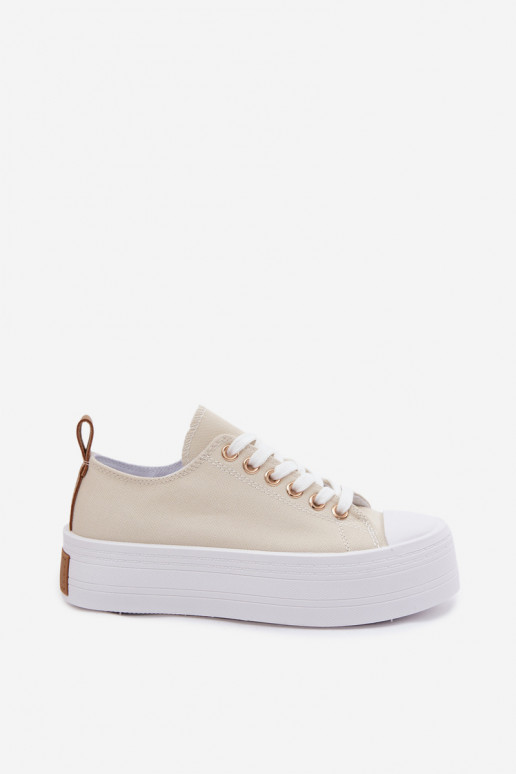 Zapatos de ocio con una plataforma beige Amalfi