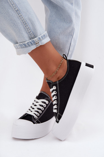 Zapatos casuales negros con plataforma Amalfi 2