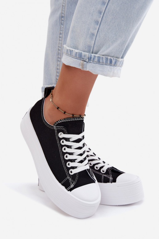 Zapatos casuales negros con plataforma Amalfi
