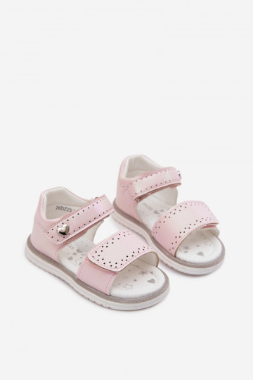 Sandalias infantiles de color rosa Lemony
