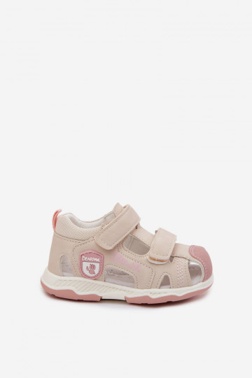 sandalias para niños con sujetadores adhesivos beige Ambera 2