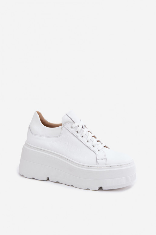 Zapatillas de mujer con plataforma en color blanco Zazoo N1000S3