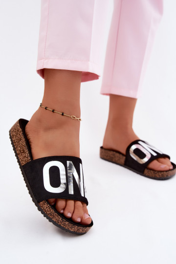 Zapatillas de mujer con plataforma en color negro ONE Vinceza 22-2217 2