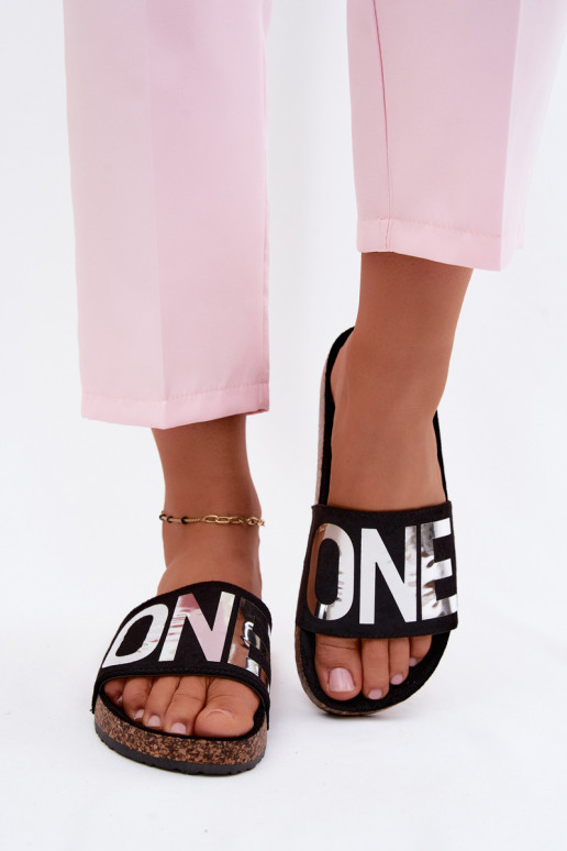 zapatillas de mujer con una plataforma ONE Vinceza 22-2217 de color negro