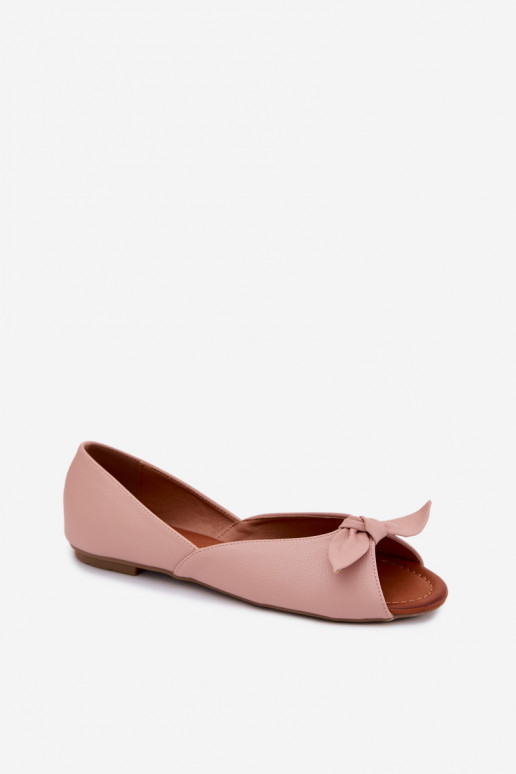 Bailarinas de mujer con punta abierta en color rosa Vinceza 22-17201