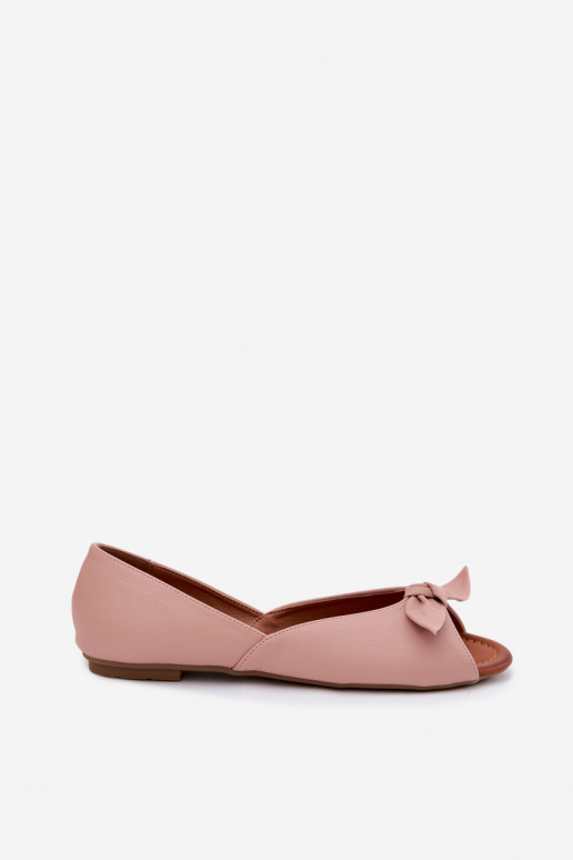 Bailarinas de mujer con punta abierta en color rosa Vinceza 22-17201