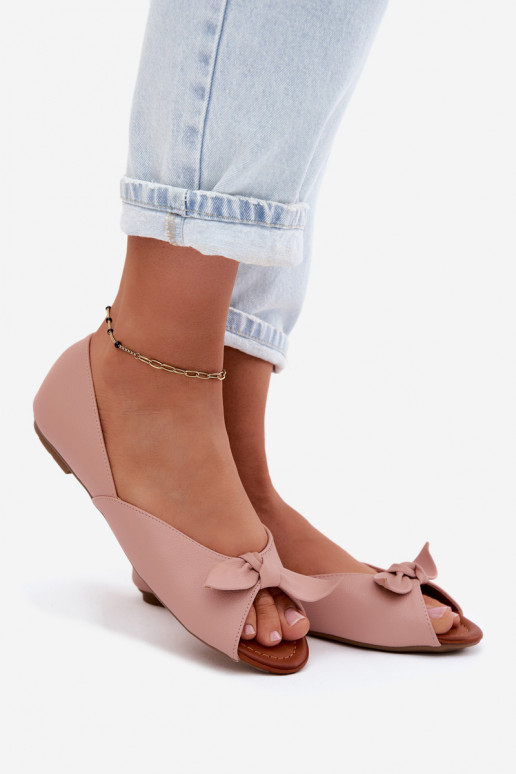 Bailarinas de mujer con punta abierta en color rosa Vinceza 22-17201