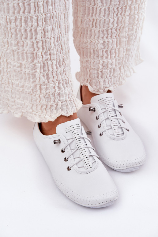 Zapatos de cuero para mujer en color blanco Artiker 54C0838