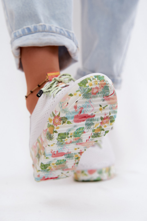 Piel zapatos con una plataforma Artiker 58C0598 el color blanco
