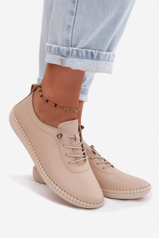 Zapatos de cuero para mujer en color arena Artiker 58C3070