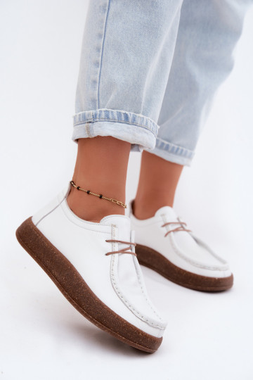 Zapatos de mujer blancos de cuero natural Artiker 58C2628 2