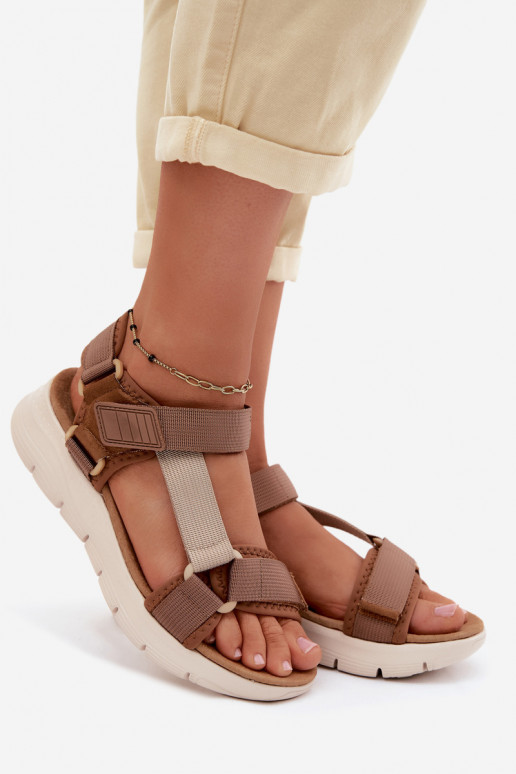 Sandalias de mujer marrones de estilo deportivo Artiker 58C1231