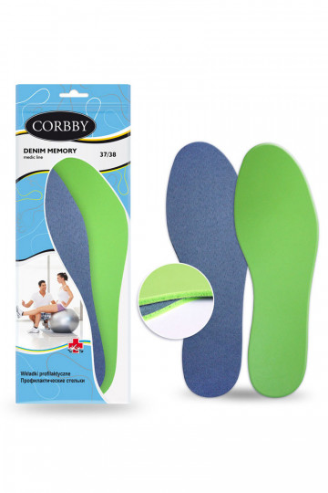 CORBBY DENIM MEMORY plantillas con espuma viscoelástica 2