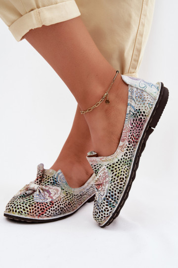 Piel con elementos calados zapatos bailarinas con cintas Artiker 58C3481 Colores diferentes 2