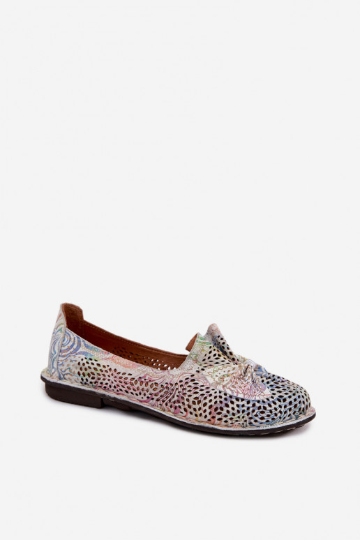 Piel con elementos calados zapatos bailarinas con cintas Artiker 58C3481 Colores diferentes