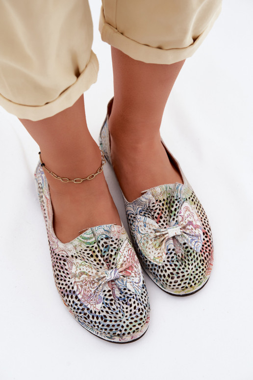Piel con elementos calados zapatos bailarinas con cintas Artiker 58C3481 Colores diferentes