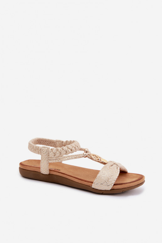 Sandalias planas para mujer. Artiker 58C0628 color dorado
