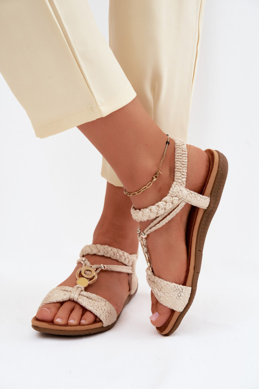 Sandalias planas Artiker 58C0628 color dorado