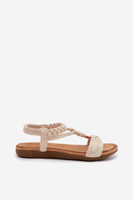 Sandalias planas para mujer. Artiker 58C0628 color dorado