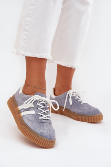 Zapatillas de ante azules con plataforma Tai turirisae